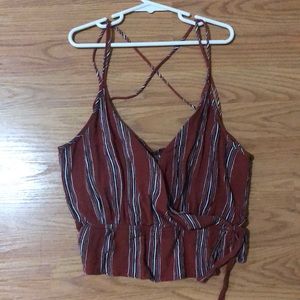 Striped spaghetti strap shirt